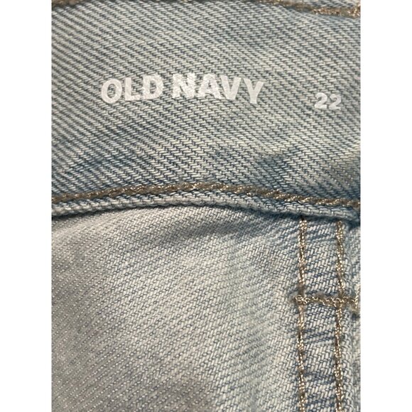 Old Navy Womens High-Rise Slouchy Straight Denim Shorts Plus Size 22 Light Wash - Picture 6 of 8
